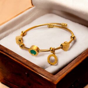 Fevyn Gold Plated Stainless Steel Openable Bracelet Anti Tarnish Jewellery | Girly For Women and Girls