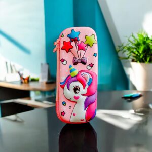 Fevyn 3D Unicorn Pencil Case | Pencil Pouch for Kids Girls | Organizer for Students | Waterproof Pouch